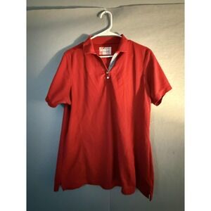 Chick-fil-A OOBE‎ Polo Shirt Mens XL Red Team Style Recycled Fabric Uniform